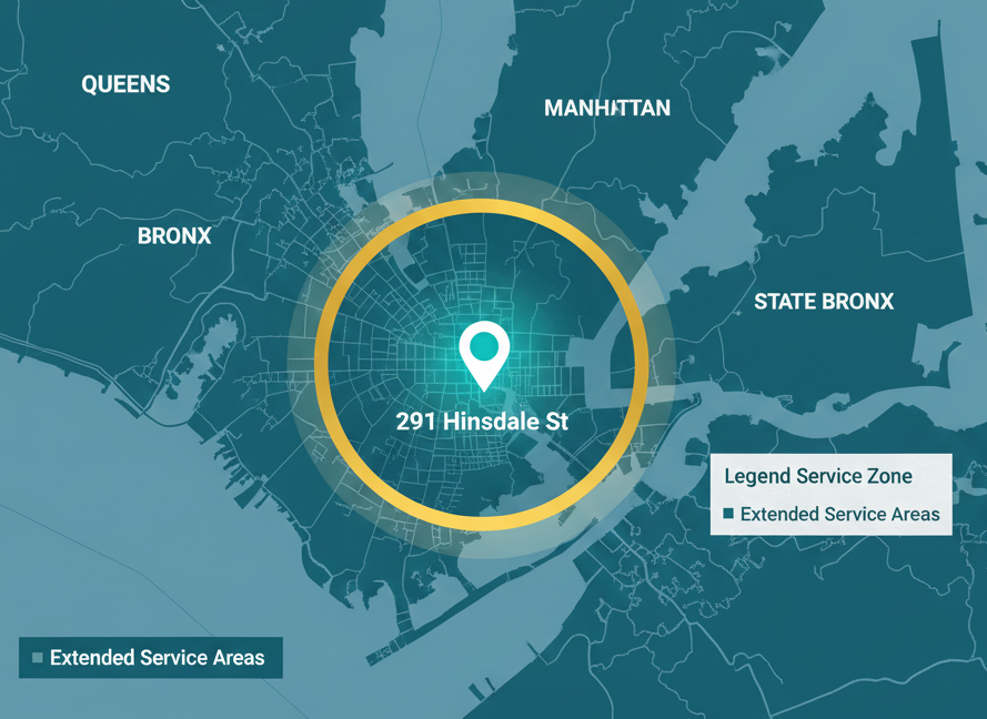 Brooklyn Service Area Map